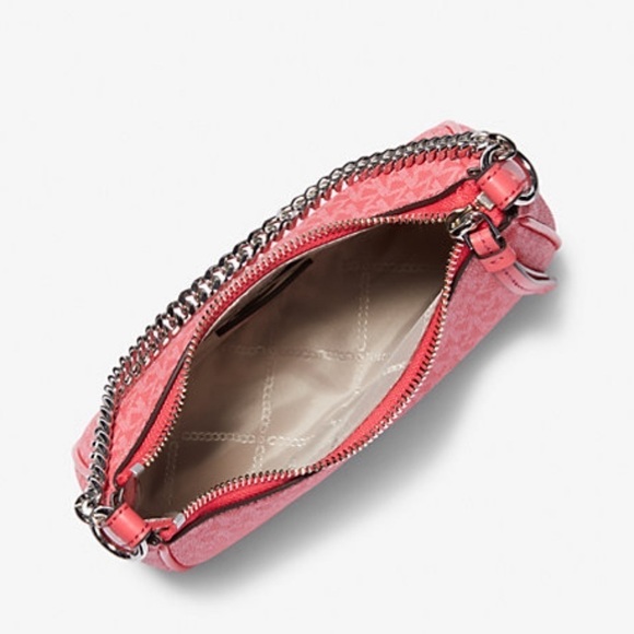 MICHAEL MICHAEL KORS Jet Set Charm Small Logo Pochette Geranium - Picture 3 of 4